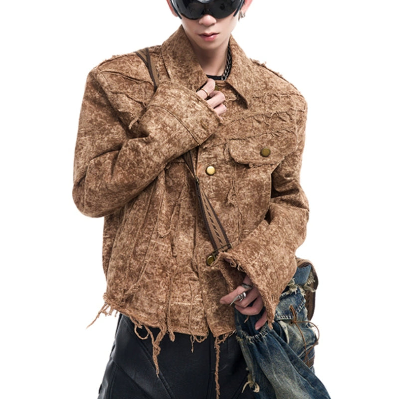 Desert Waste Soil Wind Rough Edge Damage Denim Coat