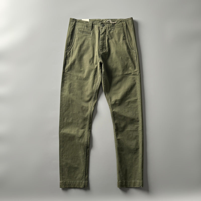 Retro Slim Straight Long Pants For Men