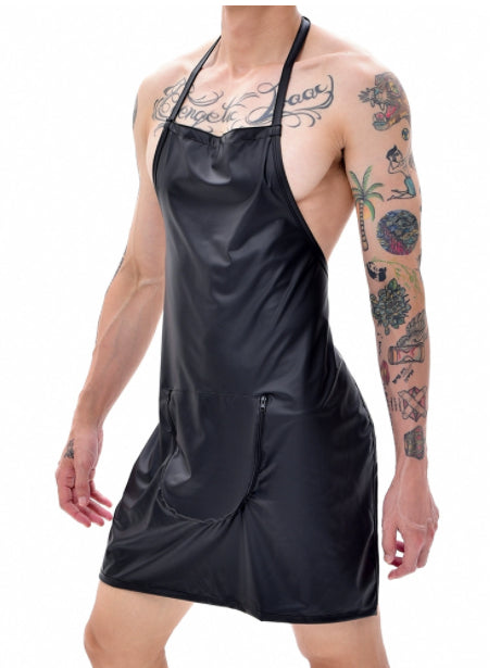Home Hollowed-out Transparent Side-opening Pocket Apron