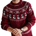Christmas Retro Round-neck Cable Knit Sweater