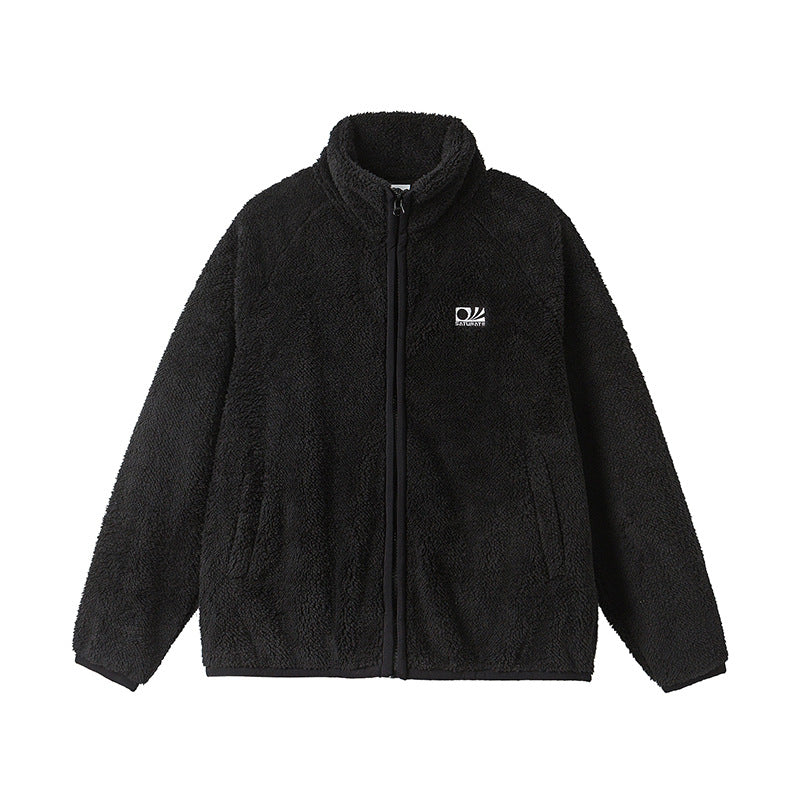 Thickening Stand Collar Olympic Fleece Cotton-padded Coat For Men And Women Lovers Wild