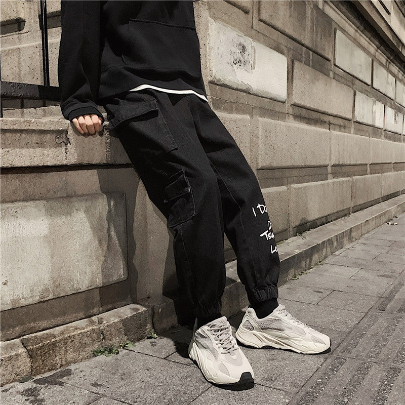 Men's Retro Loose Hip-Hop Cargo Jeans