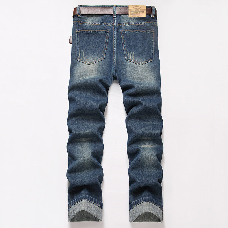 Men's Straight Wrinkle-resistant Loose Casual Jeans