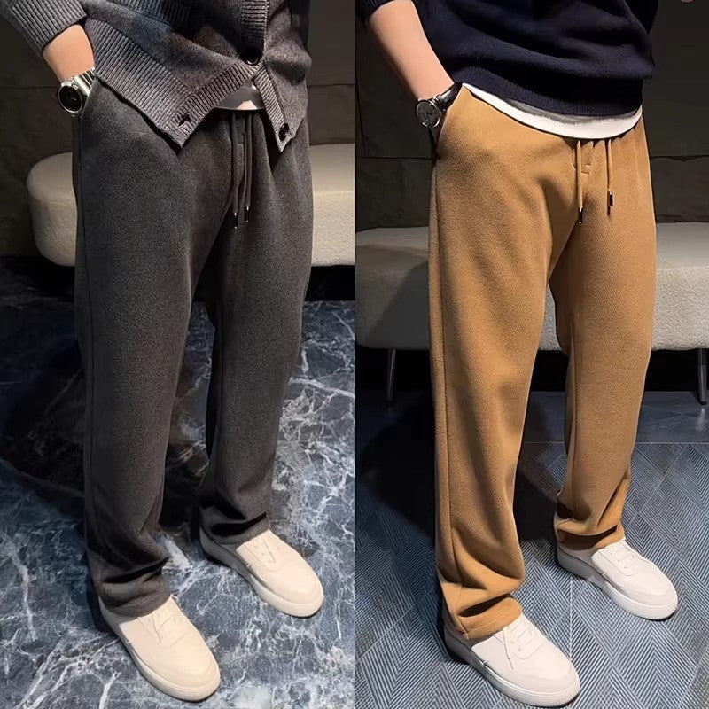 Loose Casual Men's Trendy Sports Sweatpants Thin Wide Leg Mop Long Pants