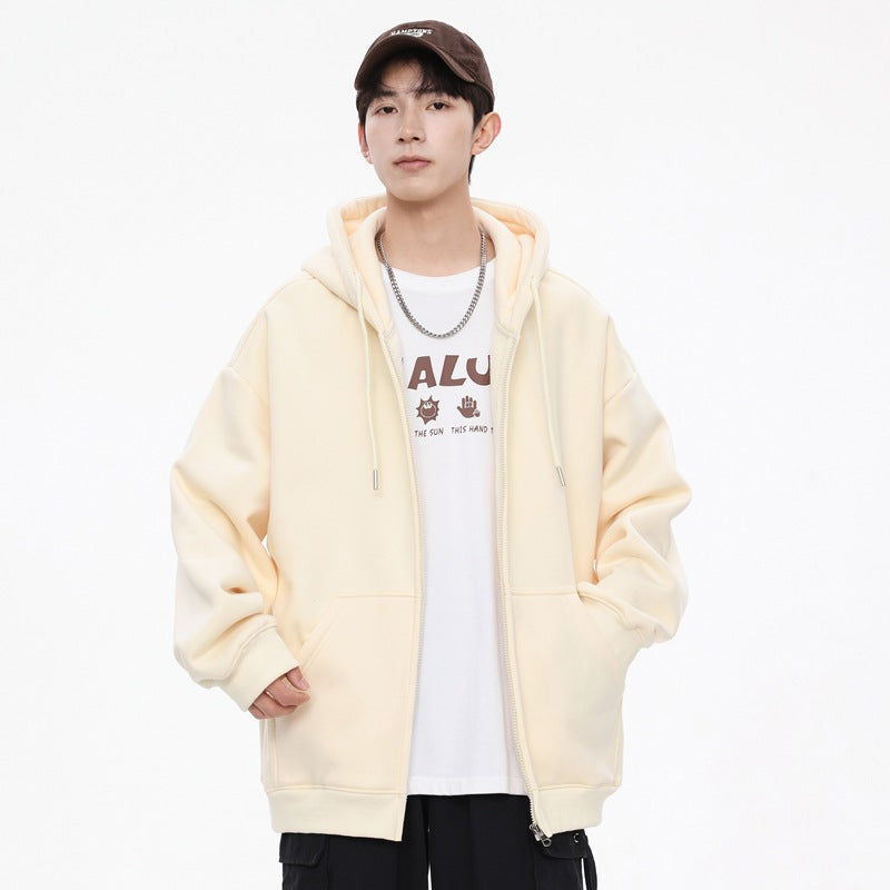 Casual Hooded Cardigan Sweatshirt For Men