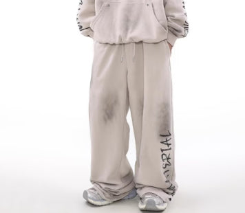 American Vintage Distressed Graffiti Hoodie