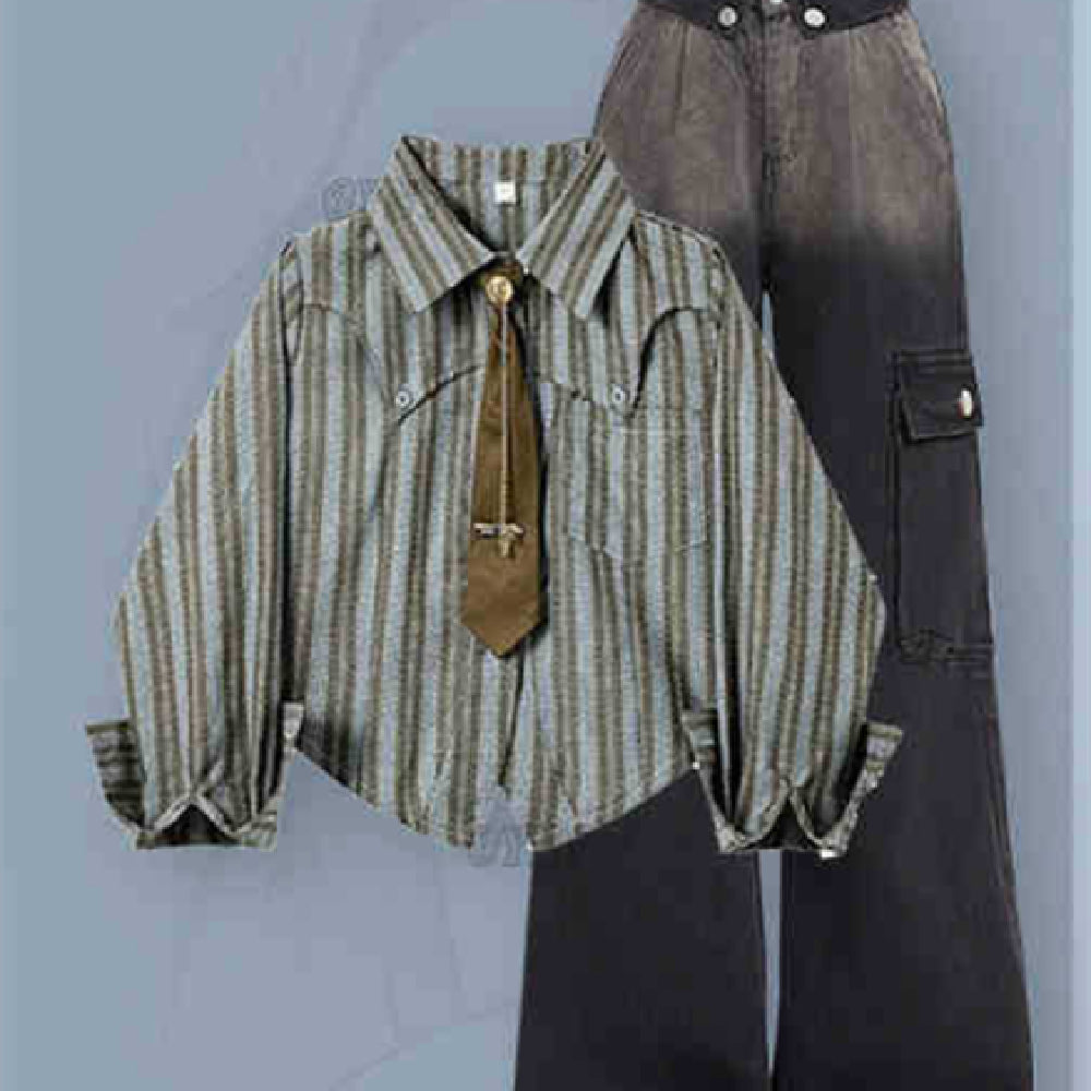 Men's Gradient Casual Shirt And Pants Set