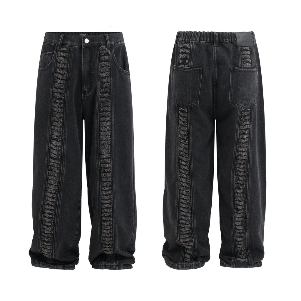 Men's Fashion High Street Loose Hole Trousers