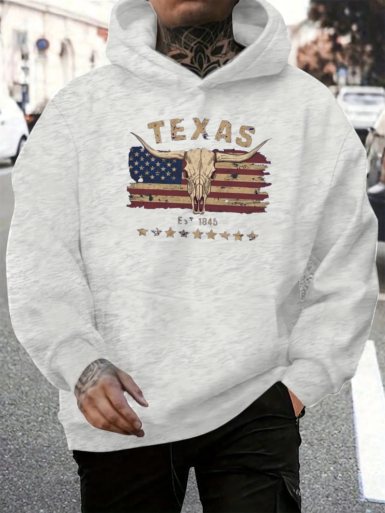 Men's Autumn And Winter Casual Loose Hooded Sweatshirt With