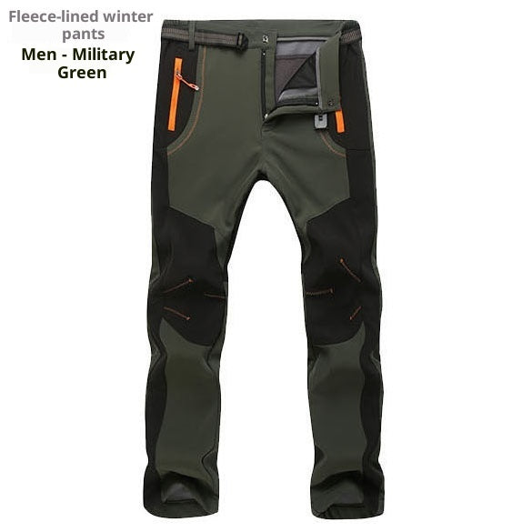 Autumn And Winter Outdoor Sports Soft Shell Pants Men
