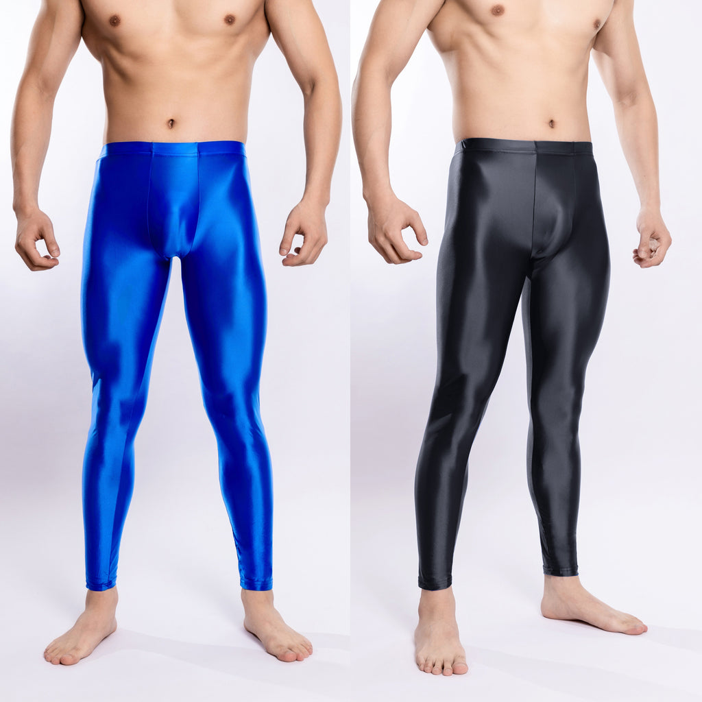 Glossy Silky Bodybuilding Ankle-length Pants