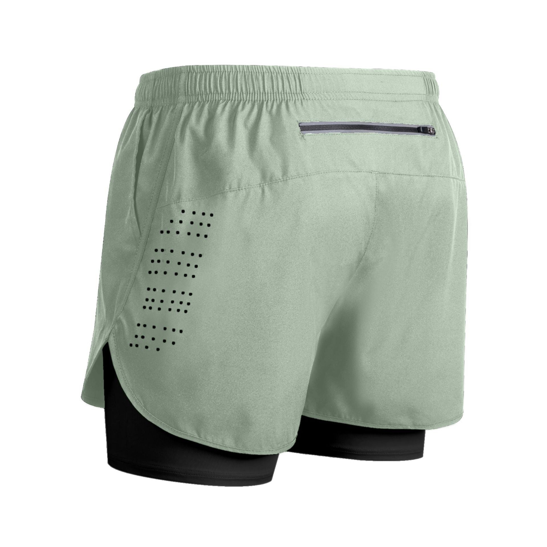 Quick-dry Lining Anti-exposure Double-layer Fitness Shorts For Men