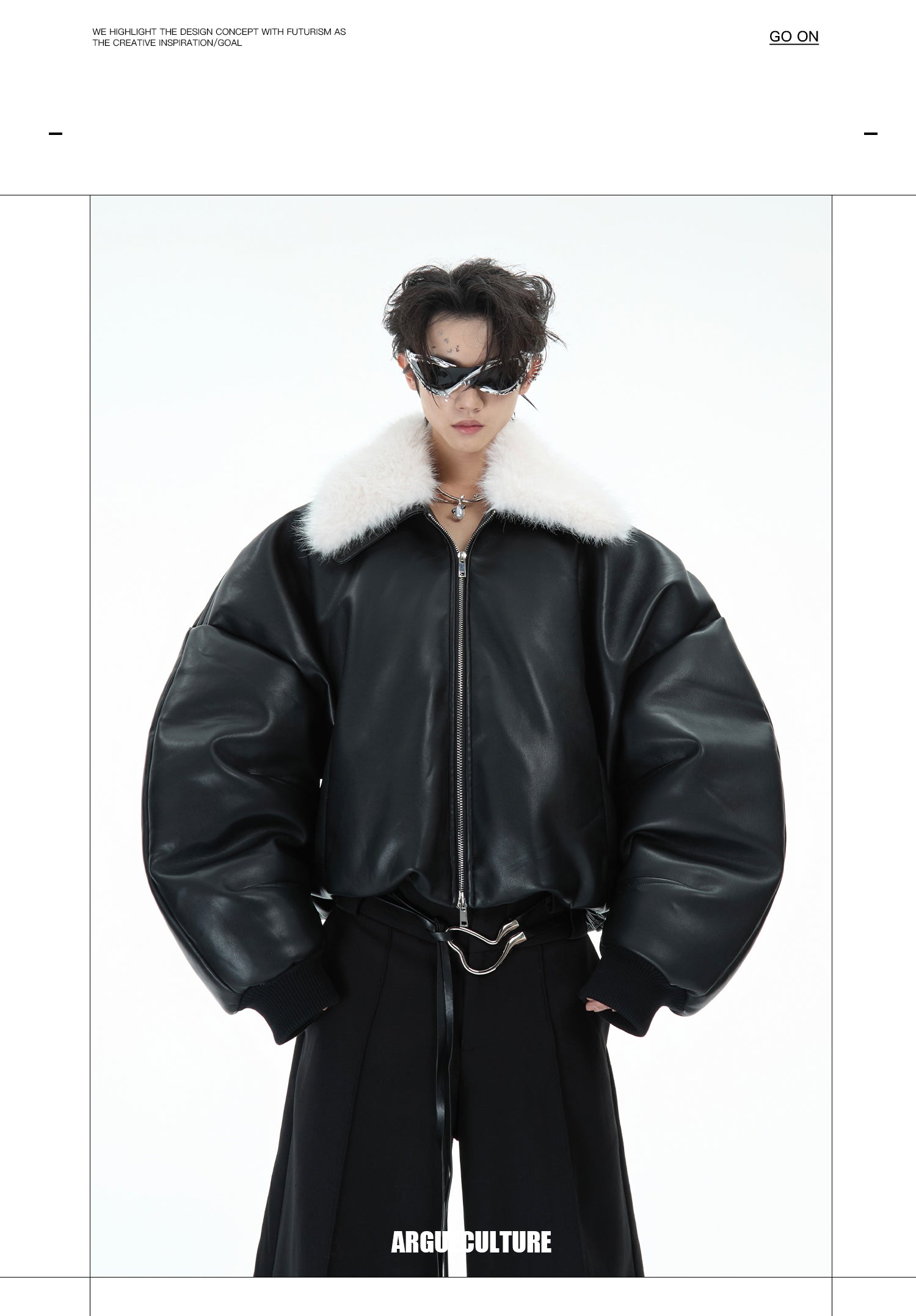 Recycled Niche Fur Collar Jacket Cotton-padded Jacket Leather Coat