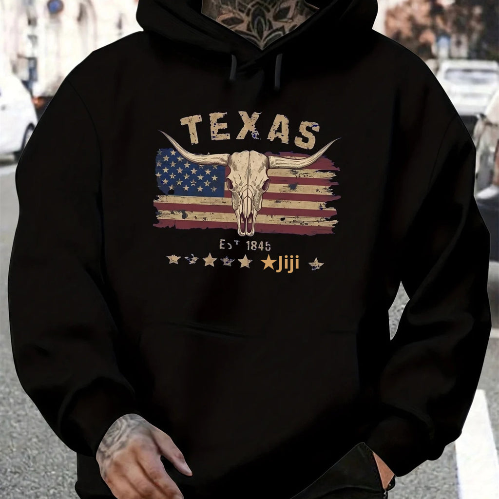 Men's Autumn And Winter Casual Loose Hooded Sweatshirt With