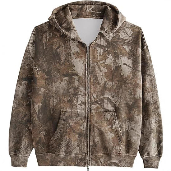 Men And Women Camouflage Hooded Jacket
