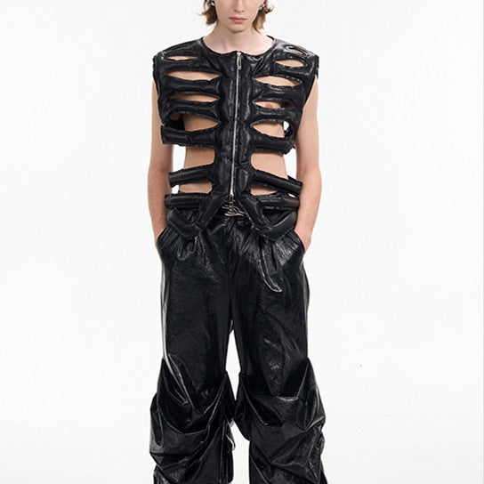 Skeleton Design Cotton Coat Vest