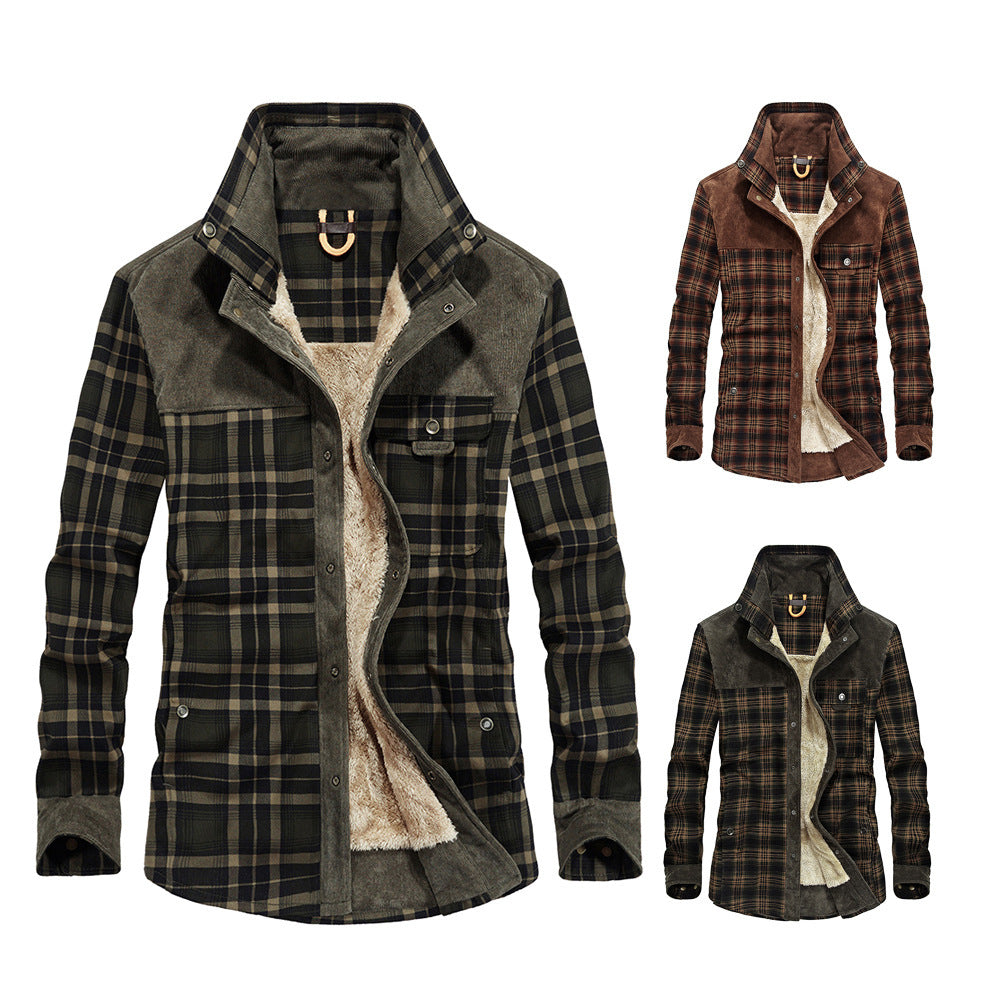 Fleece Padded Coat Lambswool Shirt