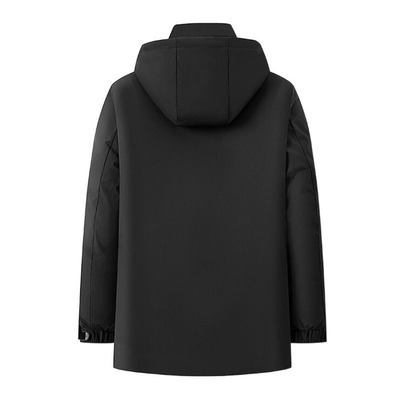 Winter Men's Velvet Thickening Padded Jacket Business Casual Down Cotton-padded Coat