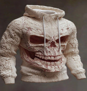 European And American Style Hooded Knitted Sweater Coat