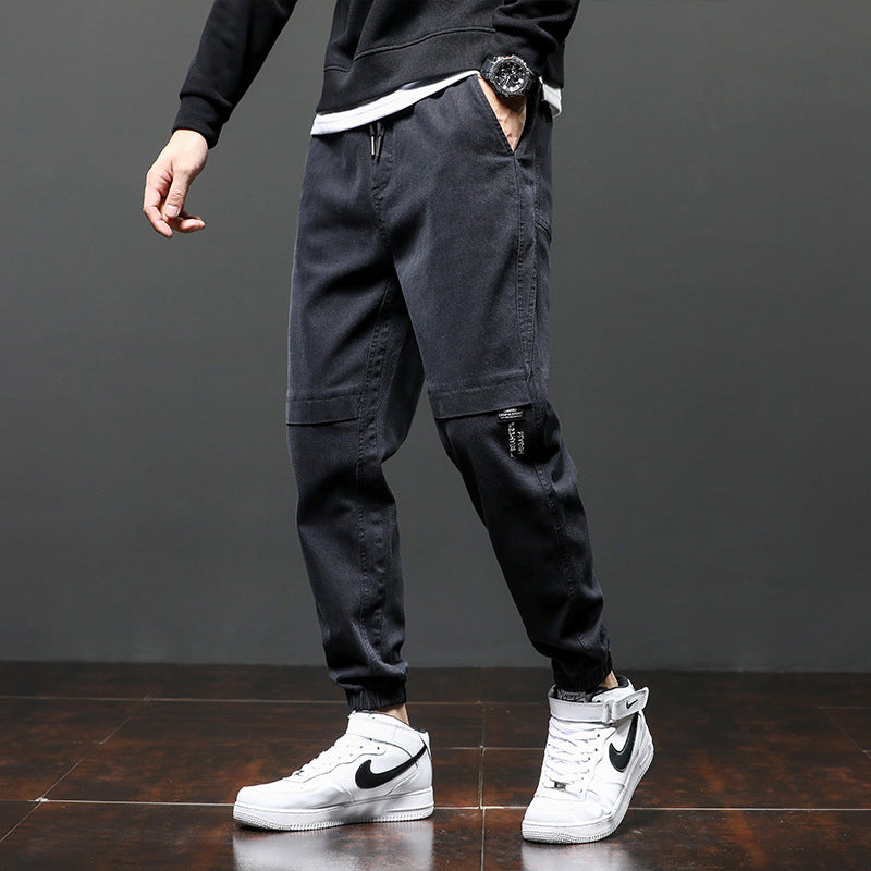 Men's Trousers Loose Straight-Leg Overalls