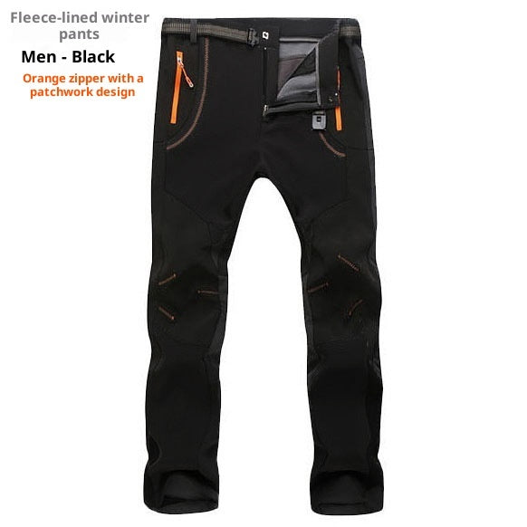 Autumn And Winter Outdoor Sports Soft Shell Pants Men