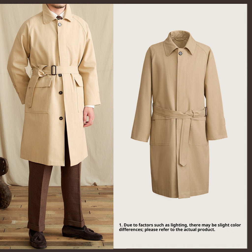 Gentry Vintage Cotton Blended Trench Coat British Overcoat