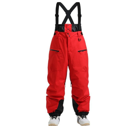 New Strap Thickened Waterproof Ski Pants Men