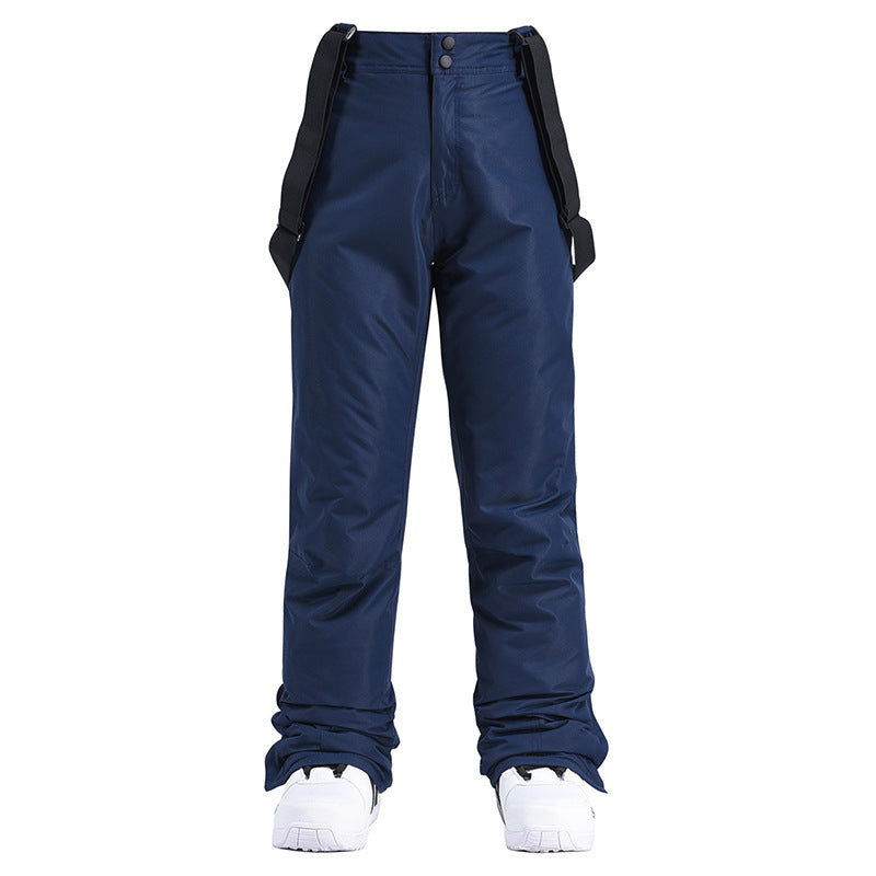 Men's Windproof Waterproof Detachable Elastic Waist Thick Thermal Cotton Pants