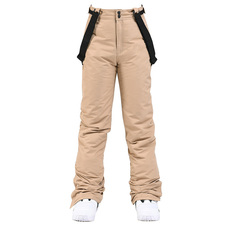 Men's Windproof Waterproof Detachable Elastic Waist Thick Thermal Cotton Pants