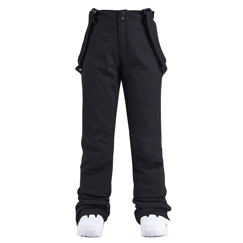 Men's Windproof Waterproof Detachable Elastic Waist Thick Thermal Cotton Pants