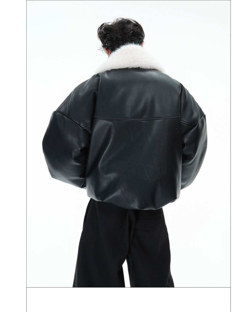 Recycled Niche Fur Collar Jacket Cotton-padded Jacket Leather Coat