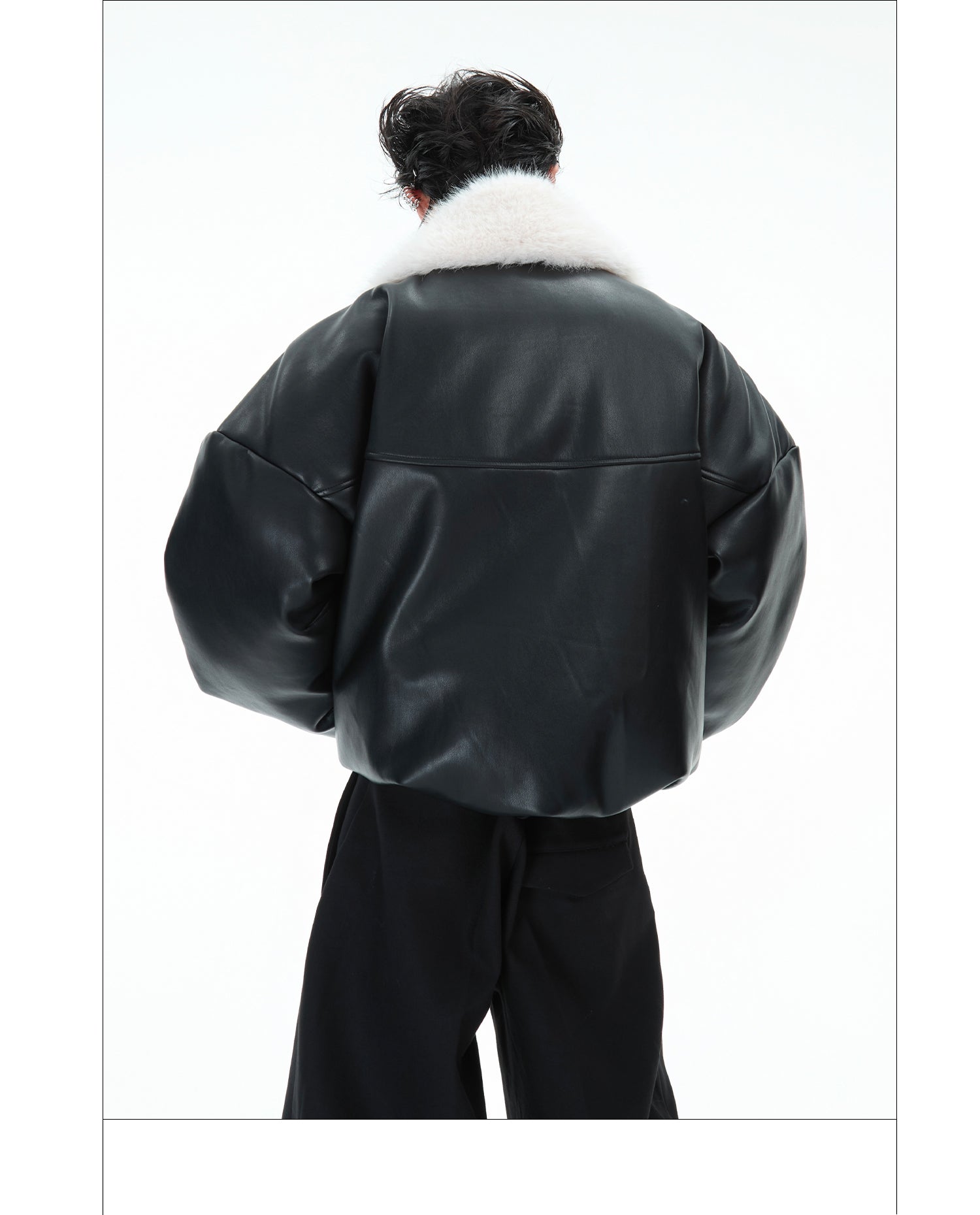 Recycled Niche Fur Collar Jacket Cotton-padded Jacket Leather Coat