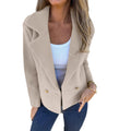 New Women's Casual Woolen Button Graceful Suit Jacket