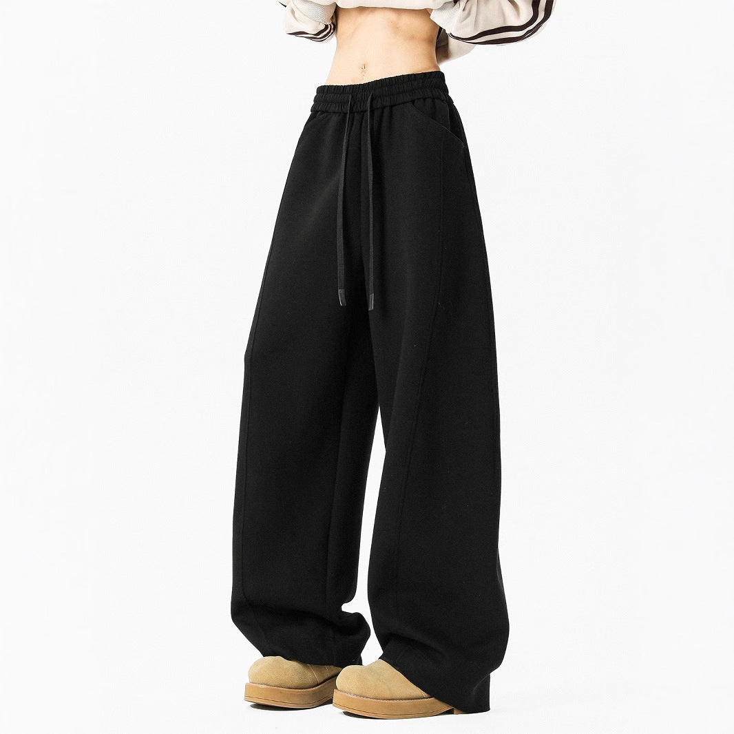 Men's Winter American High Street Relaxed Dark Gray Pants