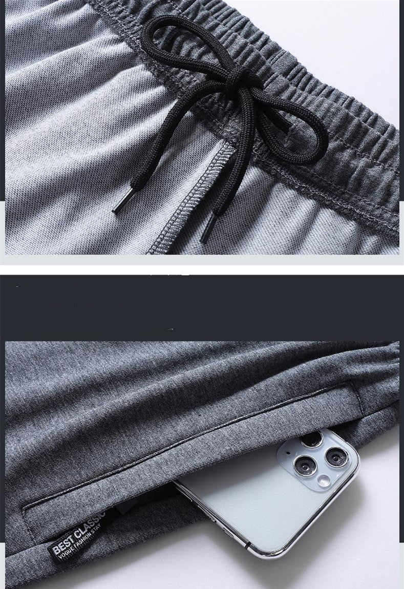 Sports Pants Men's Cotton Stretch Loose Plus Size