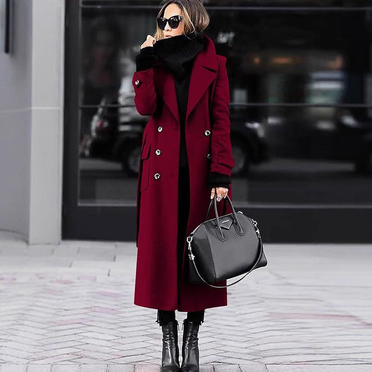 Thick Wool Women's Coat Extended