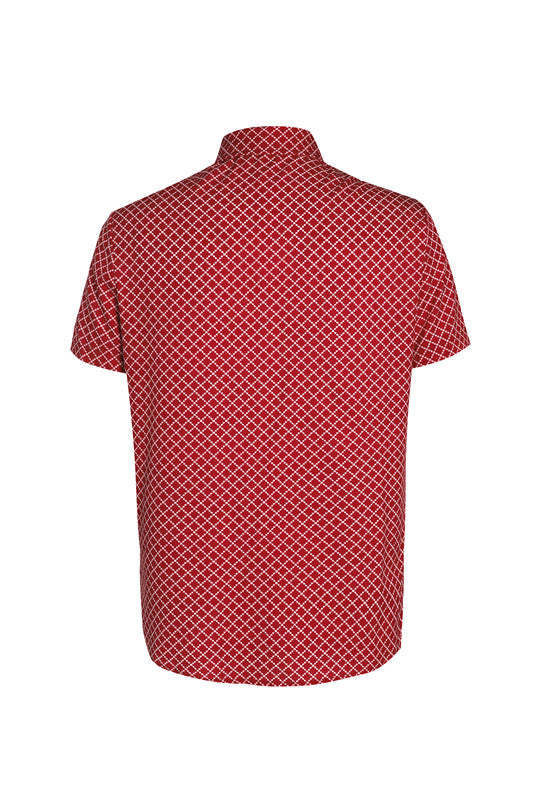 A Classic And Fashionable Diamond-shaped Small Checkered Shirt For Men
