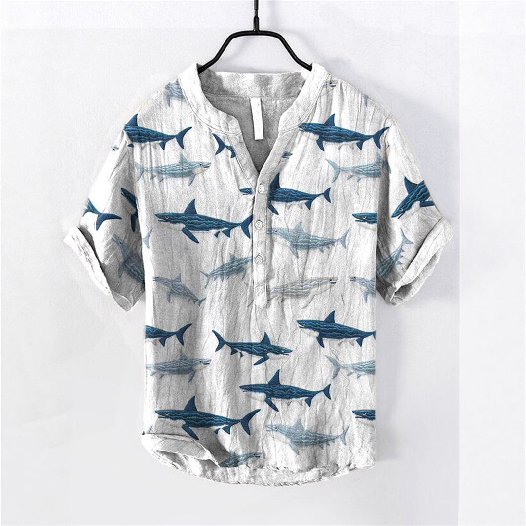 New Men's Long Sleeve Shirt 3D Stripe Print