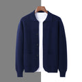 Sweater Men's Lapel Cardigan Pocket