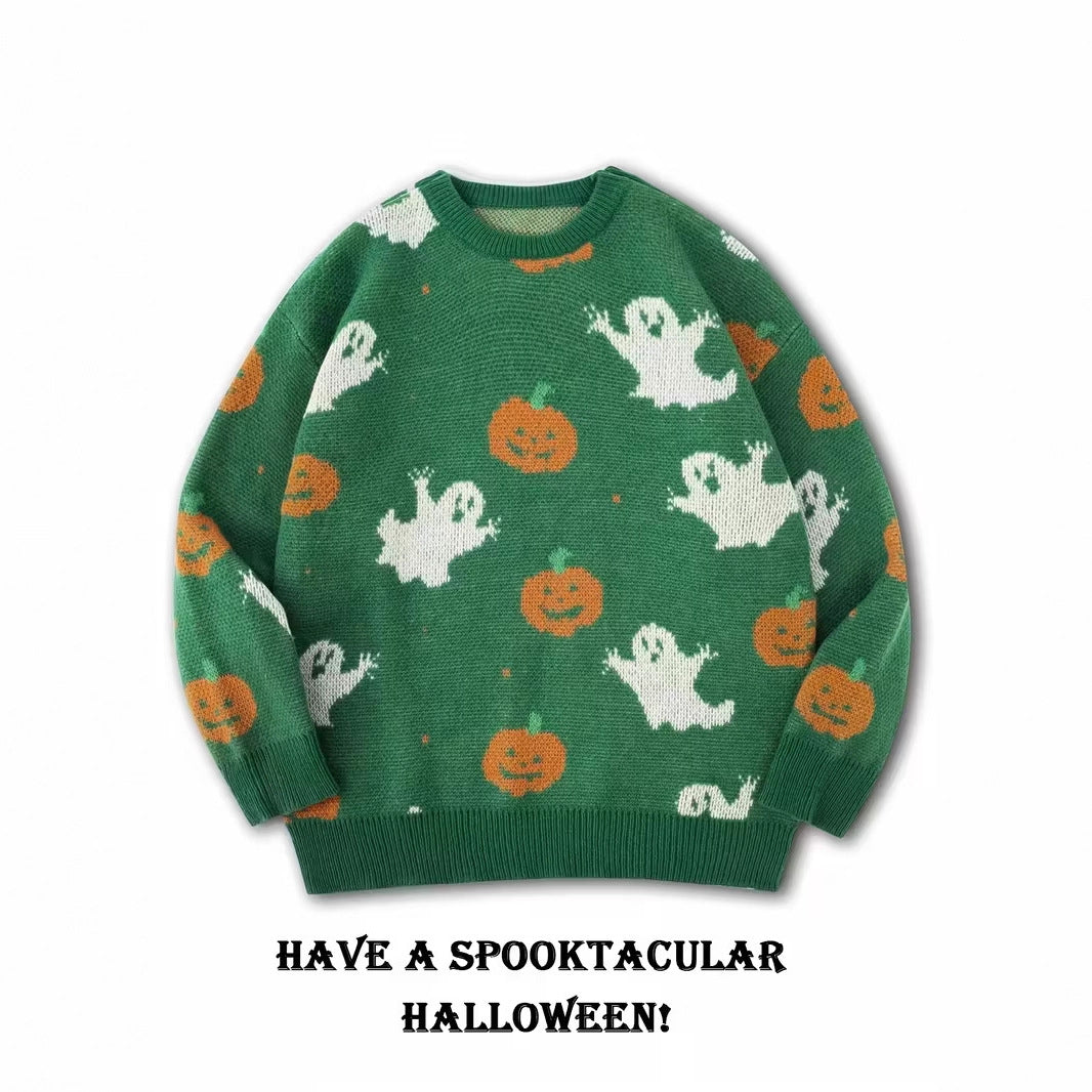 Faux Fur Men's Halloween New Autumn And Winter Loose Round Neck Pullover