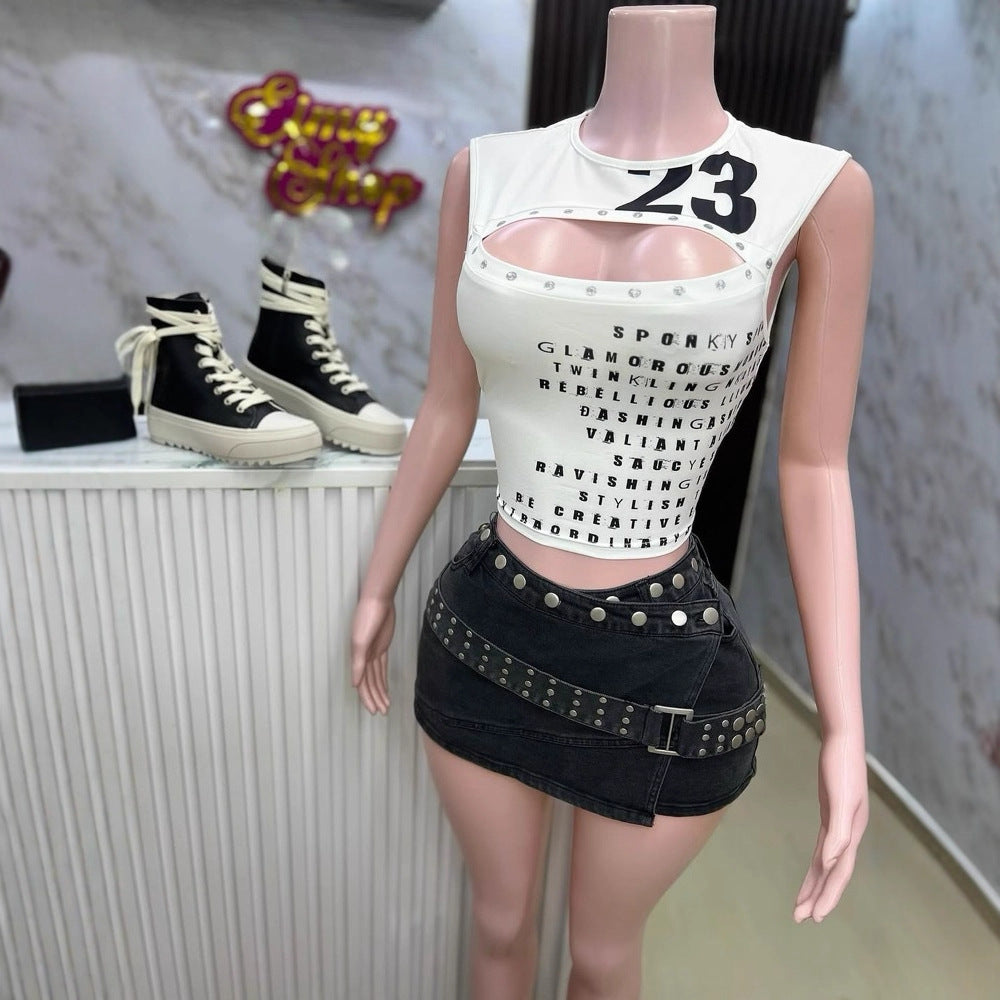 Women's Sexy And Sassy Printed Crew-Neck Top