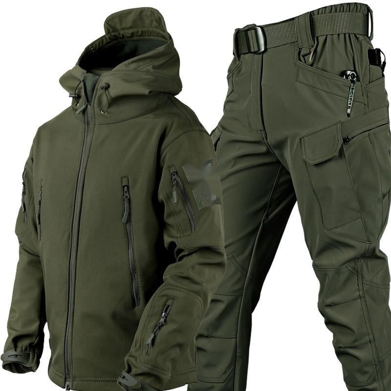 Outdoor Shark Skin Thermal Suit Special Forces Camouflage Brushed Thickened Jacket