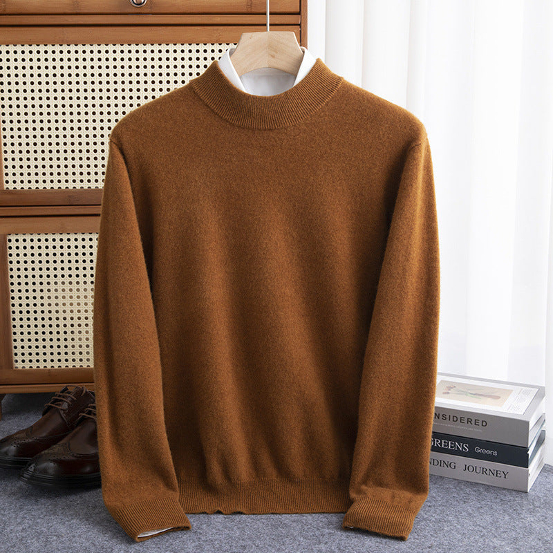 Half-collar Wool Sweater Male