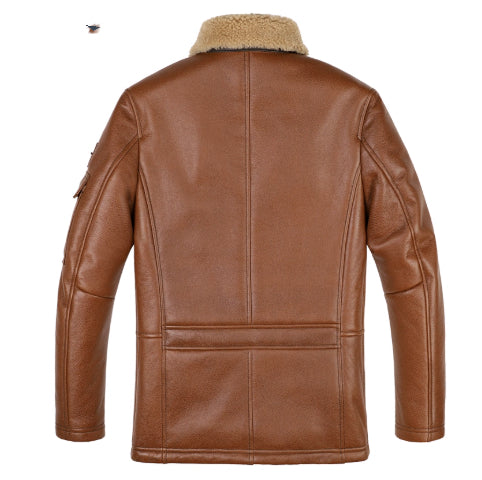 Sheepskin Trench Coat Lapel Jacket