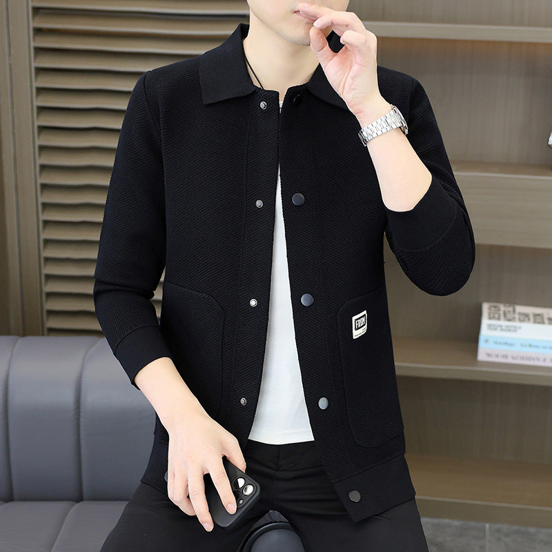 Fashion Lapel Sweater Casual Knitwear