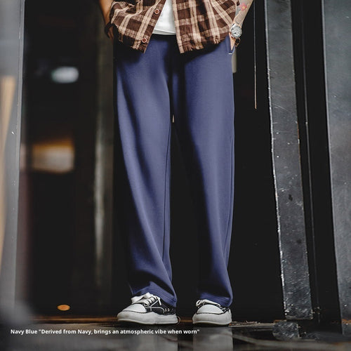 American Casual Air Layer Sweatpants Loose Drooping Anti-wrinkle Elastic Straight