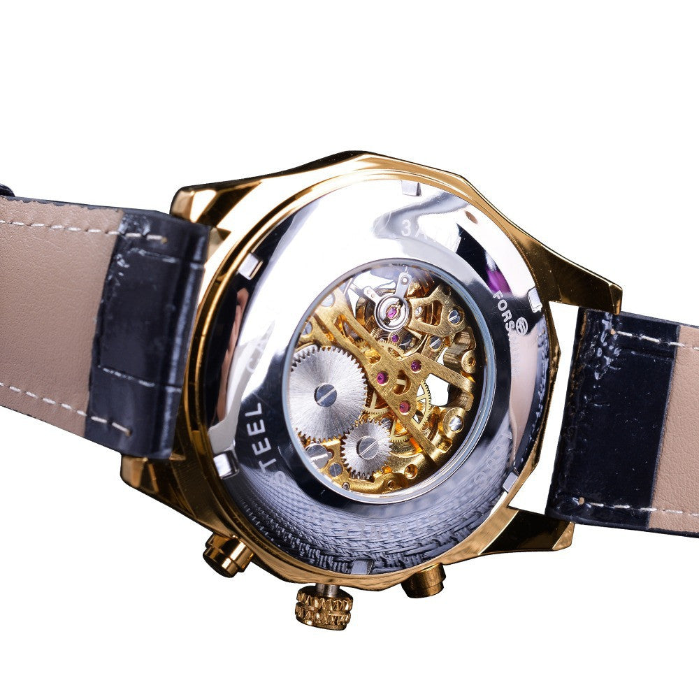 Hollow men's automatic mechanical watch