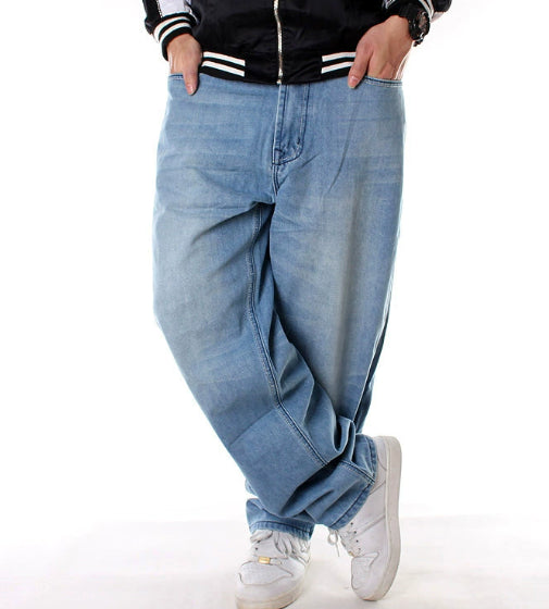 European And American Hip-hop Jeans Men's Casual Loose Pants Plus Size