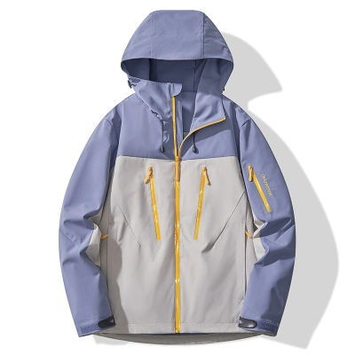 Color-blocked Hard-shell Outdoor Windbreaker Jacket