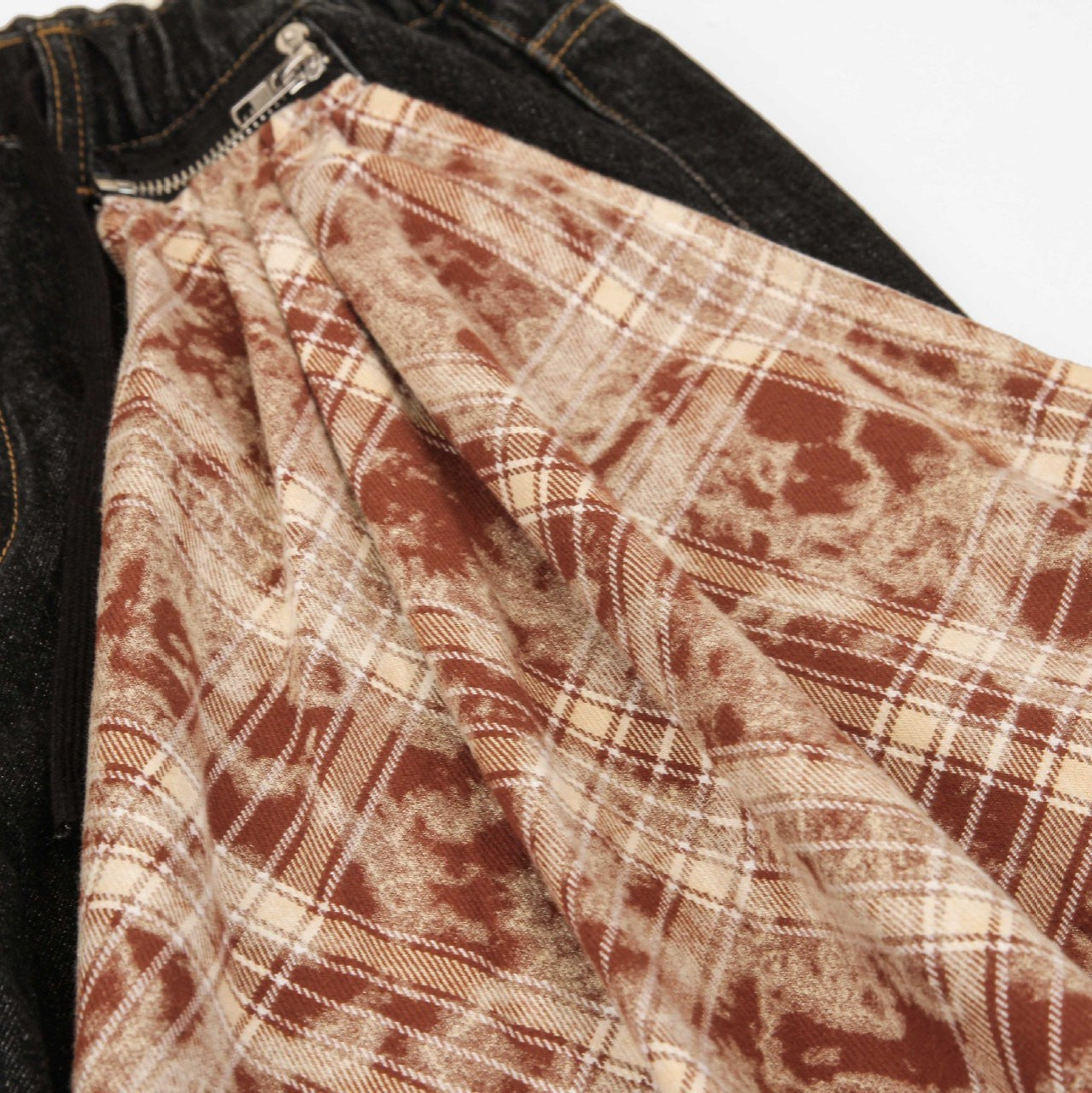 Retro Street Simple Loose Machete Denim Trousers